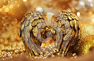 Golden angel wings