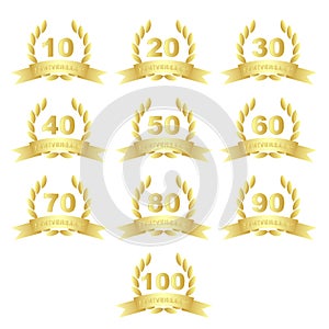 Golden anniversary icons