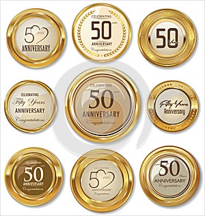 Golden anniversary labels,50 years
