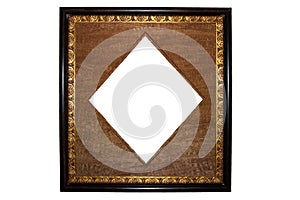 Golden antique picture frame