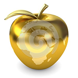Golden apple earth