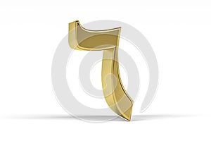 Golden Arabic numeral - three dimensional Arabic numeral on white background