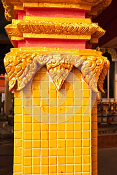 Golden architecture detail building