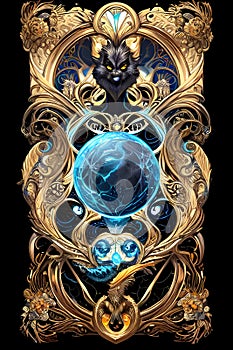 Golden Artifact, Blue Mystique (Mystical Gemstone)