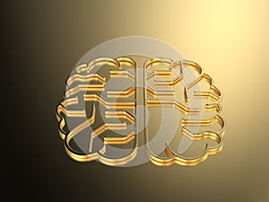 Golden artificial intelligence brain or circuit brain