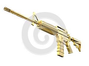 Golden assault rifle