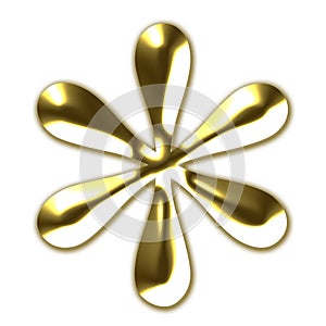 Golden asterisk symbol