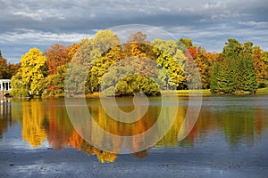 Golden autumn in in Catherine park, Tsarskoye Selo (Pushkin)