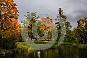 Golden autumn in Gatchina Park