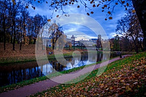 Golden autumn in Gatchina Park