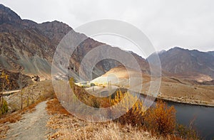 Golden Autumn In Phander Valley, Phander Lake, Ghizer District, Gilgit Baltistan, Pakistan