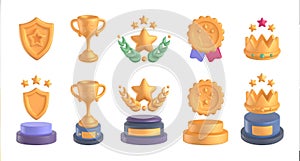 Golden award icons