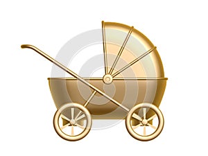 Golden baby carriage