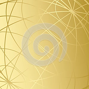 Golden background with meridians - vector photo