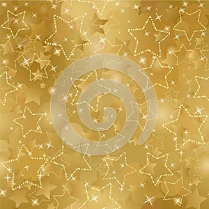 Golden background with stars