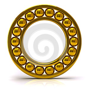 Golden ball bearing photo