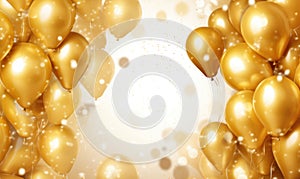 Golden balloons background for luxuries party oe celebration event , HappyNew Year or Christmas