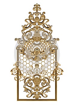 Golden Baroque ornamental beehive frame