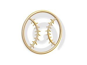 Golden baseball symbol