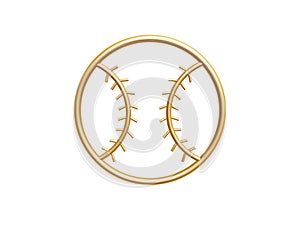 Golden baseball symbol