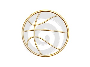 Golden basketball symbol