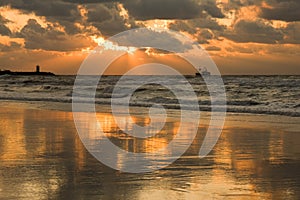 Golden beach photo
