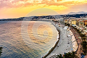 Golden Beach of Nice, France
