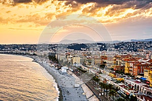 Golden Beach of Nice, France