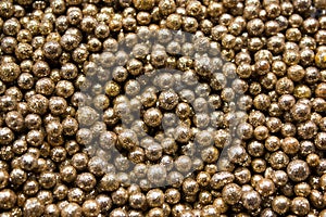 Golden beads background