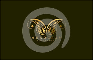 Golden Beauty Flourishes Wings Logogram