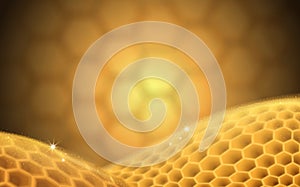 Golden beehive background