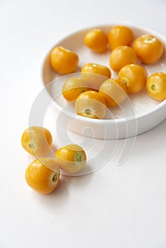 Golden berries isolated on a white background