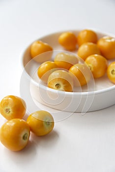 Golden berries isolated on a white background