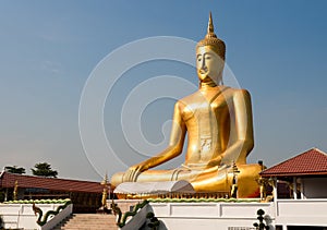 Golden big buddha statue