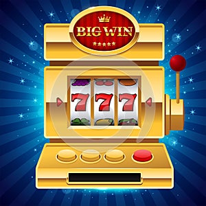 Golden Big Win slot machine on shiny blue background