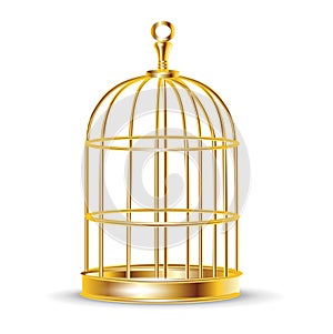 Golden bird cage