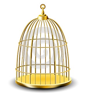 Golden bird cage