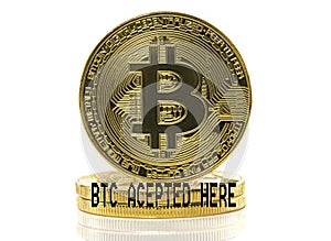 Golden bitcoin accepted here