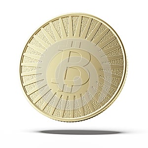 Golden Bitcoin coin