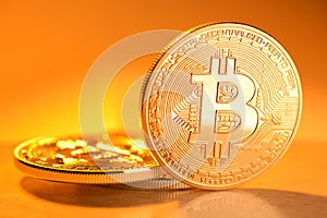 Golden Bitcoin coin