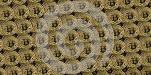 Golden bitcoin coin. cryptocurrency. New virtual money.