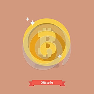 Golden bitcoin digital currency