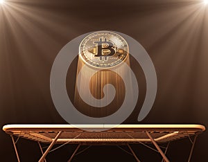 Golden Bitcoin Jumps On The Trampoline