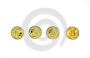 Golden Bitcoin token currency mining