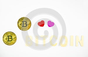 Golden Bitcoin token currency mining