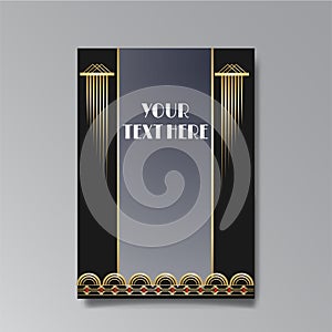 Golden-black A4 page template