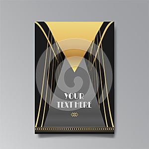 Golden-black A4 page template