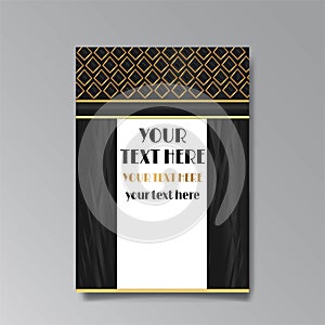 Golden-black A4 page template