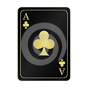 golden black ace clubs