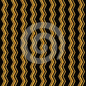 Golden black seamless digital background with a zigzag pattern 2 photo